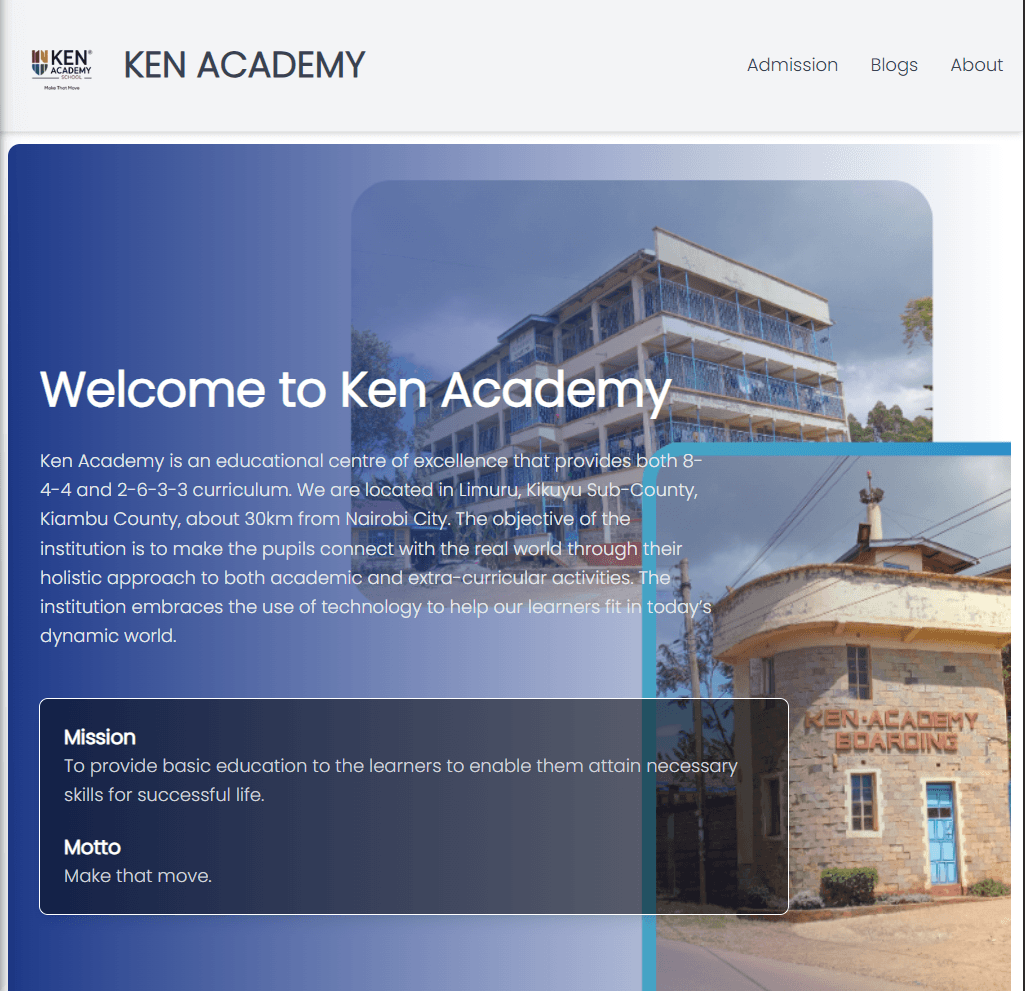 Ken Academy - School website