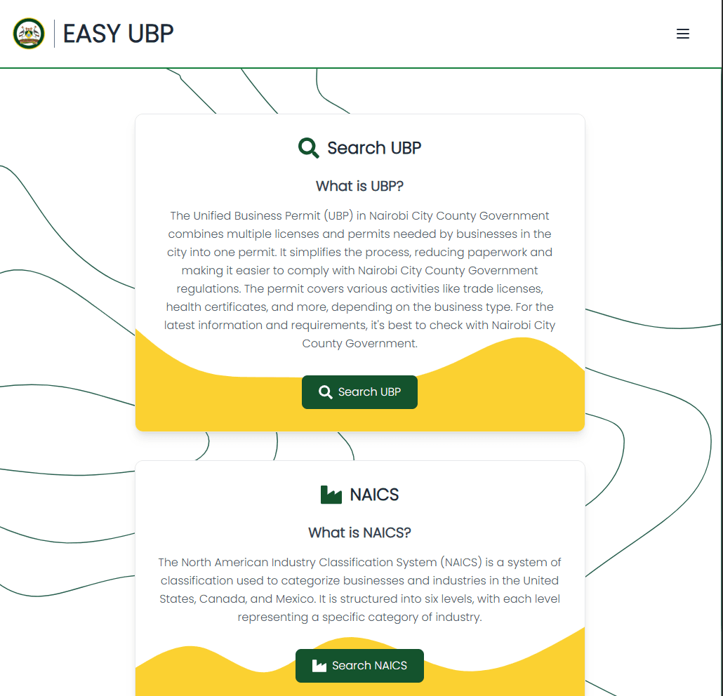 Easy UBP - Nairobi County Government Services